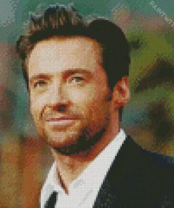 Handsome Actor Hugh Jackman Diamond Painting