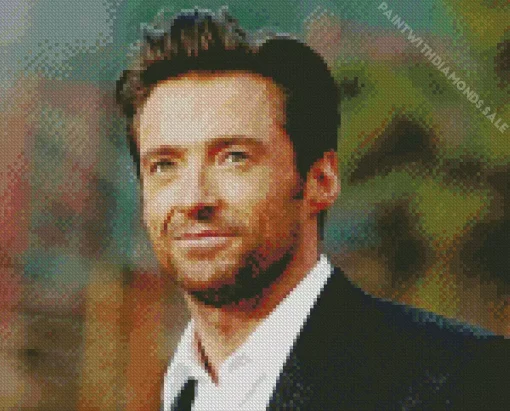 Handsome Actor Hugh Jackman Diamond Painting