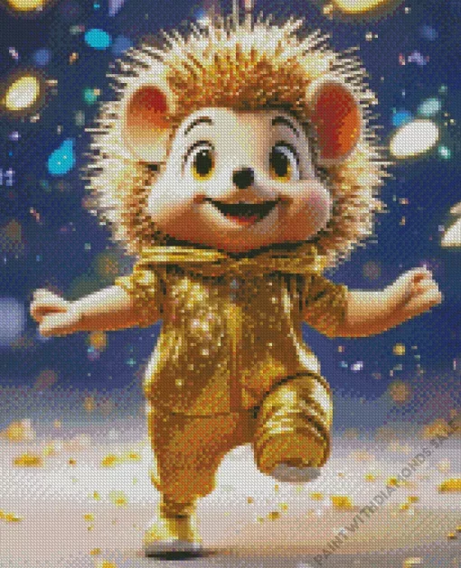 Happy Hedgehog Dancing Diamond Painting