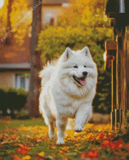 Happy Samoyed Diamond Painting