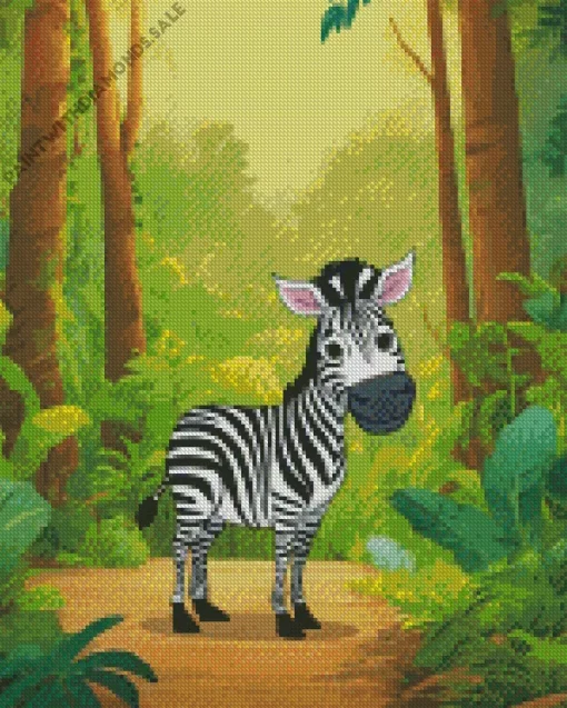 Happy Zebra Diamond Painting