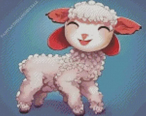 Happy Baby Lamb Diamond Painting