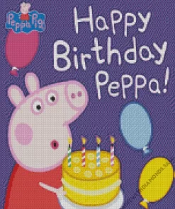 Happy Birthday Peppa Diamond Painting