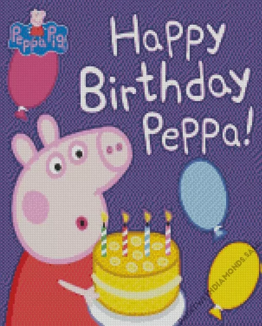 Happy Birthday Peppa Diamond Painting