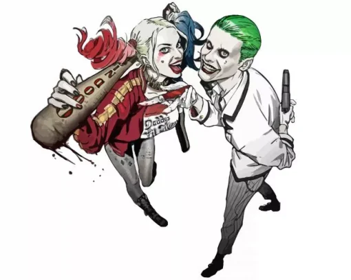 Harley Quinn And Joker Suicide Squad Diamond Painting