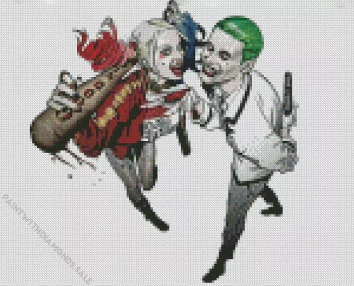 Harley Quinn And Joker Suicide Squad Diamond Painting