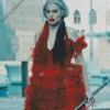 Harley Quinn In Red Dress Diamond Painting