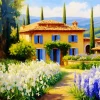 House With Wisteria Garden Diamond Painting