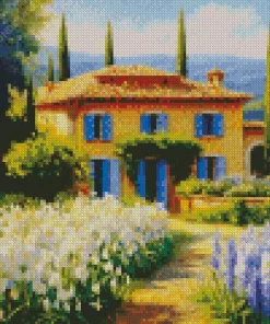 House With Wisteria Garden Diamond Painting