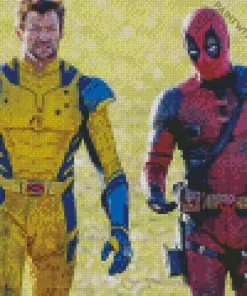 Hugh Jackman And Deadpool Diamond Painting