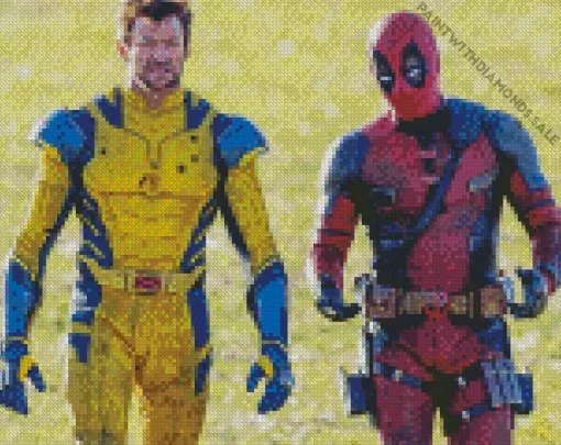 Hugh Jackman And Deadpool Diamond Painting