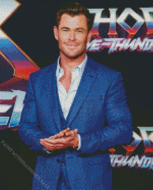 Iconic Chris Hemsworth Diamond Painting