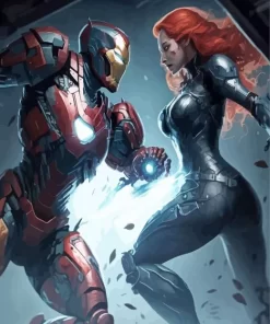 Iron Man VS Black Widow Diamond Painting