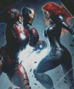 Iron Man VS Black Widow Diamond Painting