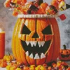 Jack O Lantern Filled With Candy Diamond Painting