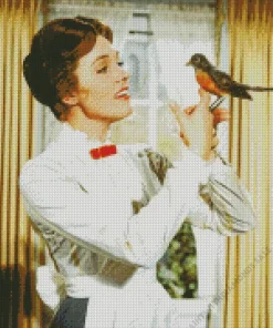 Julie Andrews With A Bird Diamond Painting