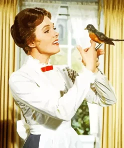 Julie Andrews With A Bird Diamond Painting