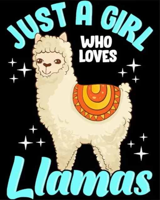 Just A Girl Who Loves Llamas Diamond Painting