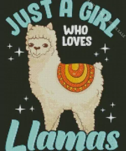 Just A Girl Who Loves Llamas Diamond Painting