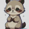 Kawaii Raccoon Diamond Painting