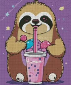 Kawaii Sloth Diamond Painting