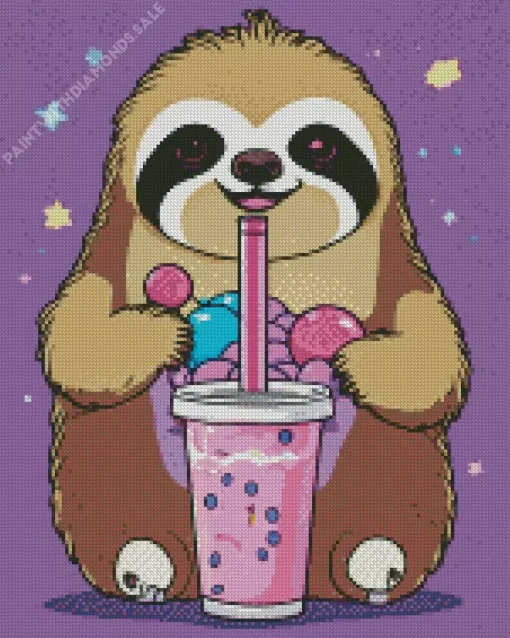 Kawaii Sloth Diamond Painting