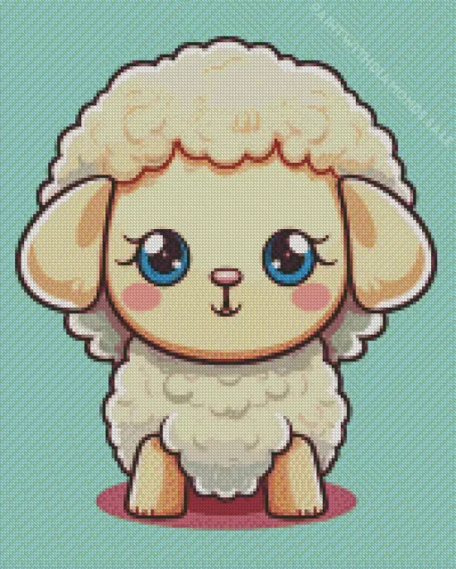 Kawaii Cartoon Sheep Diamond Painting