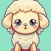 Kawaii Cartoon Sheep Diamond Painting