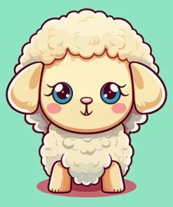 Kawaii Cartoon Sheep Diamond Painting