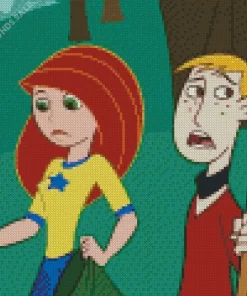 Kim Possible And Ron Diamond Painting