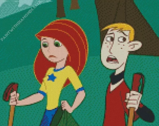 Kim Possible And Ron Diamond Painting