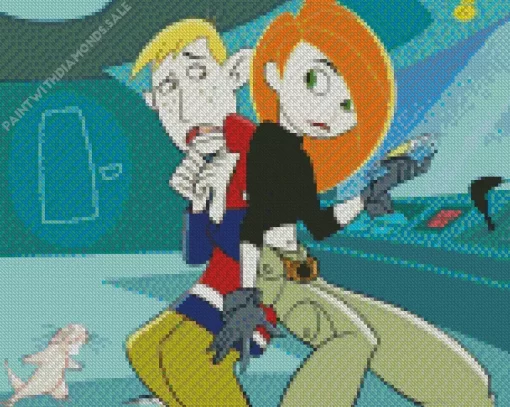 Kim Possible And Ron Stoppable Characters Diamond Painting