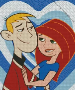 Kim Possible And Ron Stoppable Couple Diamond Painting