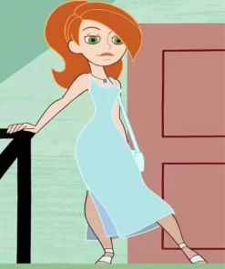 Kim Possible In Blue Dress Diamond Painting