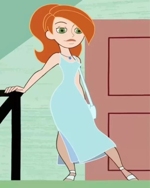 Kim Possible In Blue Dress Diamond Painting