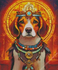 King Beagle Dog Diamond Painting