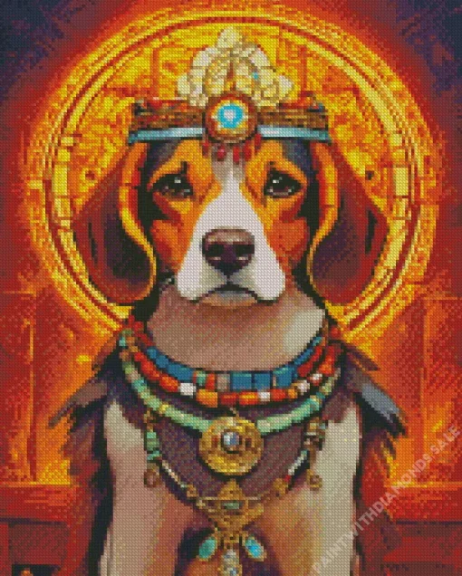 King Beagle Dog Diamond Painting