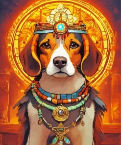 King Beagle Dog Diamond Painting