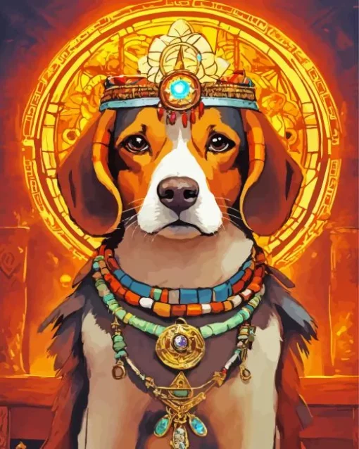 King Beagle Dog Diamond Painting