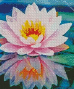 Light Pink Water Lily Diamond Painting