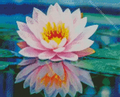 Light Pink Water Lily Diamond Painting