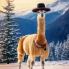 Llama In Snow Diamond Painting