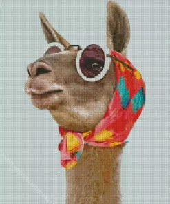 Llama With Sunglasses Diamond Painting