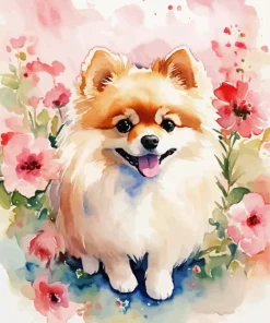 Lovely Pomeranian Puppy Diamond Painting