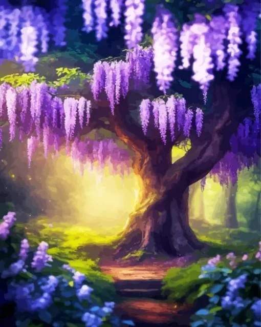 Magical Wisteria Tree Diamond Painting