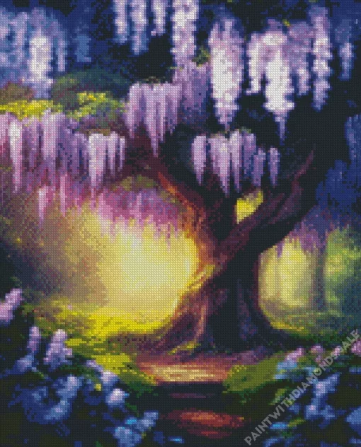 Magical Wisteria Tree Diamond Painting