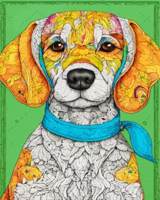 Mandala Beagle Dog Diamond Painting