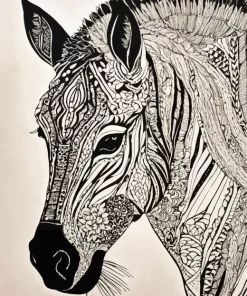 Mandala Zebra Diamond Painting