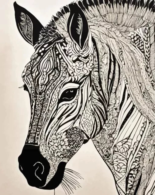 Mandala Zebra Diamond Painting