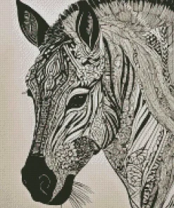 Mandala Zebra Diamond Painting